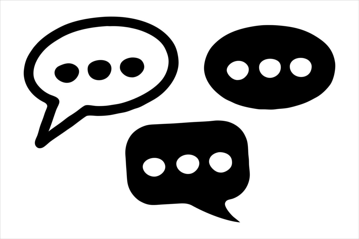 Speech Bubble Illustration Set speech bubble set, talk bubble, message comment bubble art illustration vector