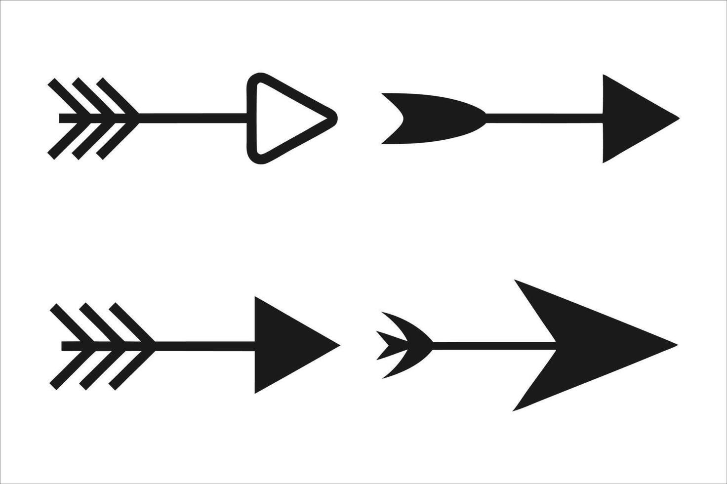 Thin Black Arrows Modern Icons black arrow icon, simple modern thin arrows symbol art illustration isolated on white background vector