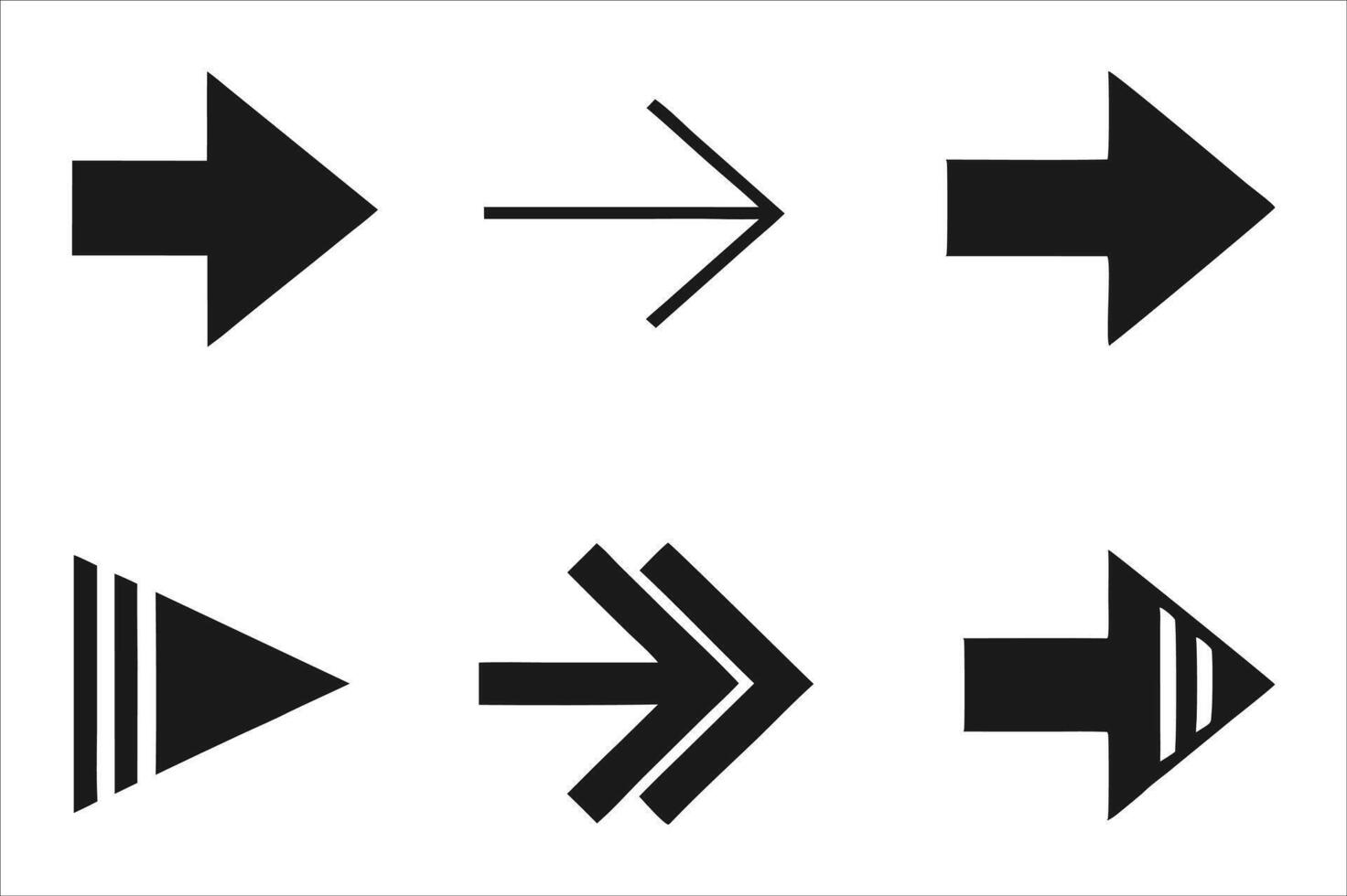 Black Arrow Icon Minimalist Thin Arrows Art black arrow icon, simple modern thin arrows symbol art illustration isolated on white background vector