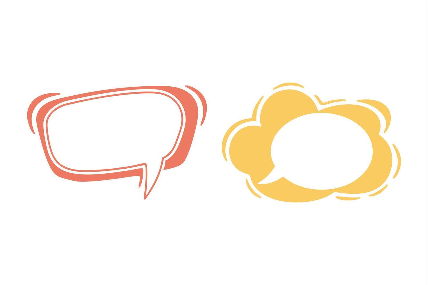 Unique Speech and Talk Bubble Design speech bubble set, talk bubble, message comment bubble art illustration vector