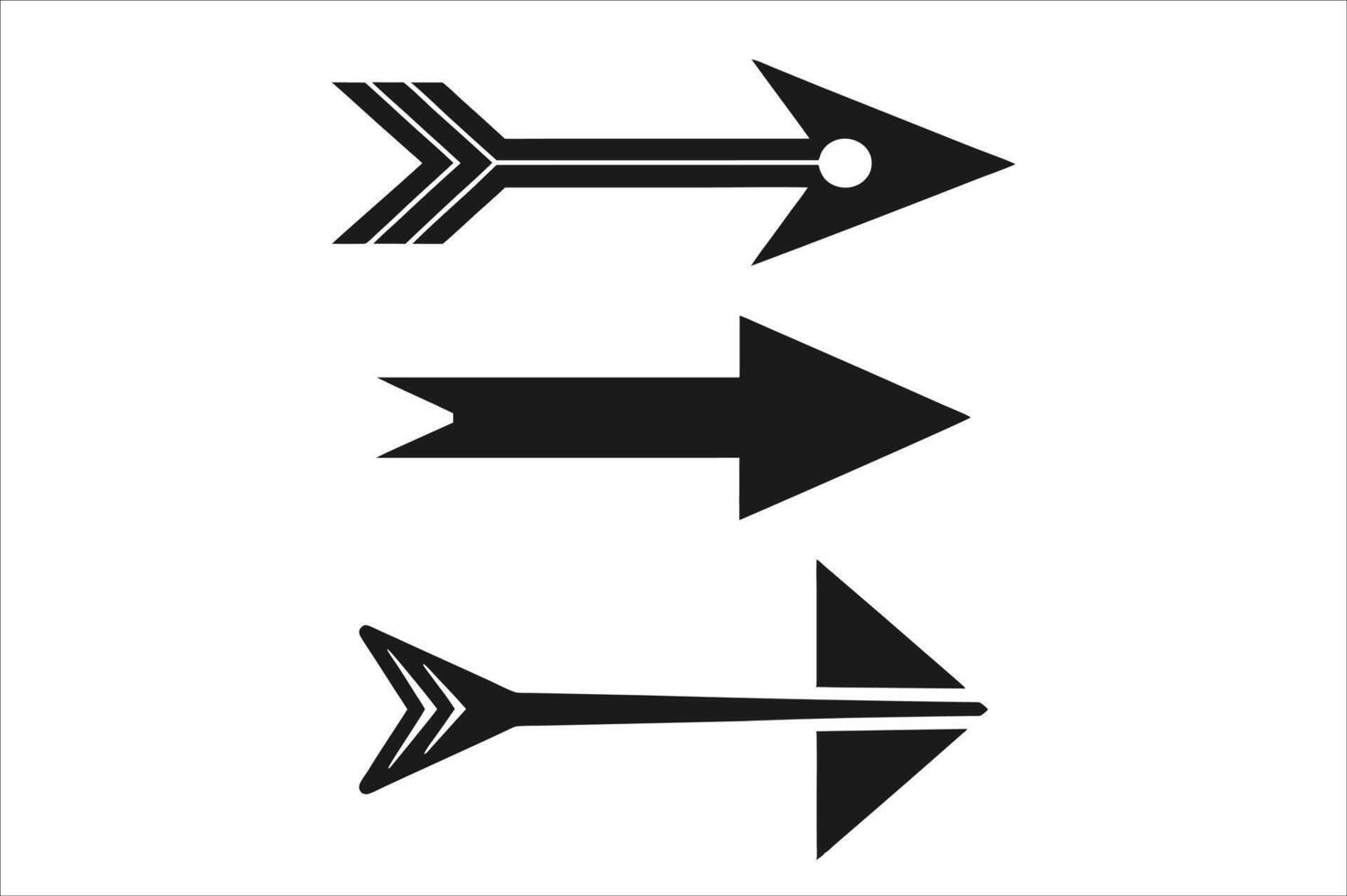 Modern Thin Black Arrows Illustration black arrow icon, simple modern thin arrows symbol art illustration isolated on white background vector