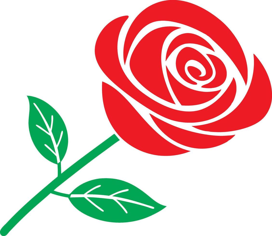Elegant Rose Flower rose flower , rose simple flower icon logo art illustration isolated on transparent background vector