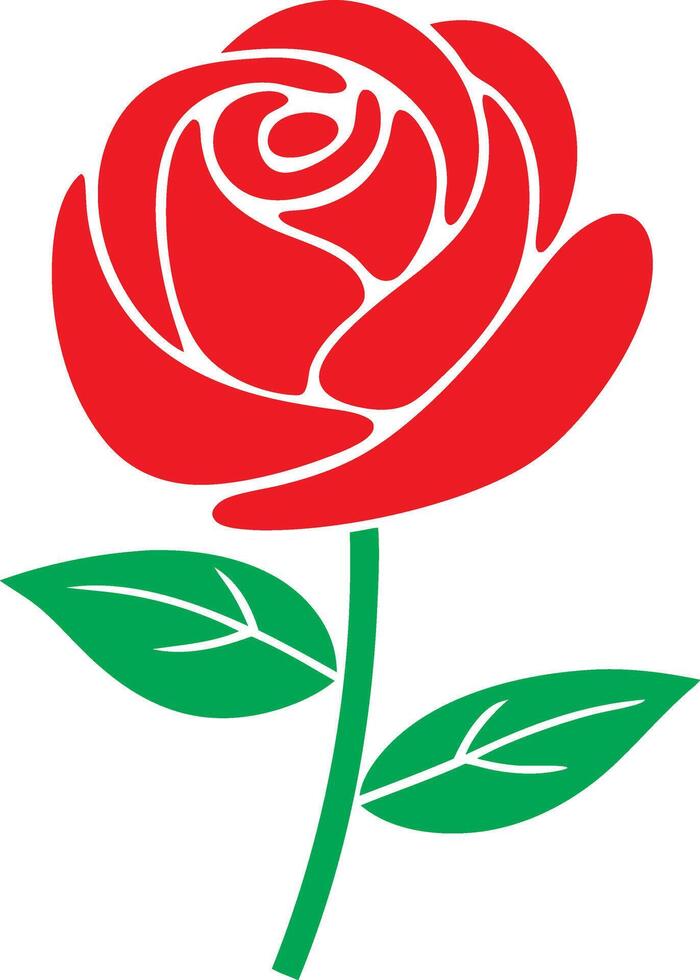 Simple Flower Logo Art rose flower , rose simple flower icon logo art illustration isolated on transparent background vector