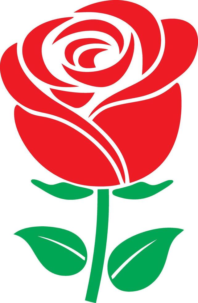 Minimal Rose Logo rose flower , rose simple flower icon logo art illustration isolated on transparent background vector