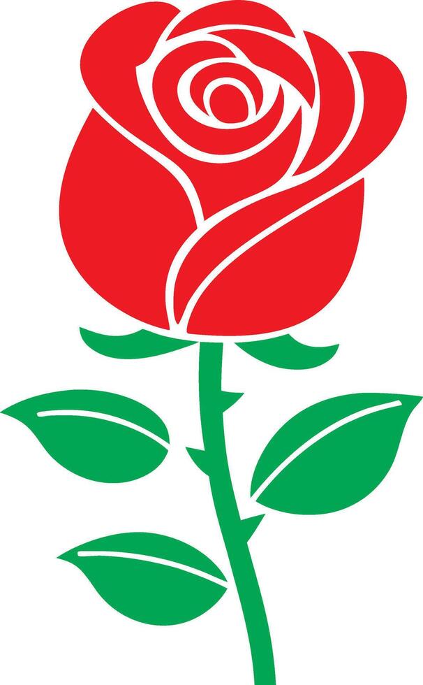 Simple Rose Icon Logo rose flower , rose simple flower icon logo art illustration isolated on transparent background vector