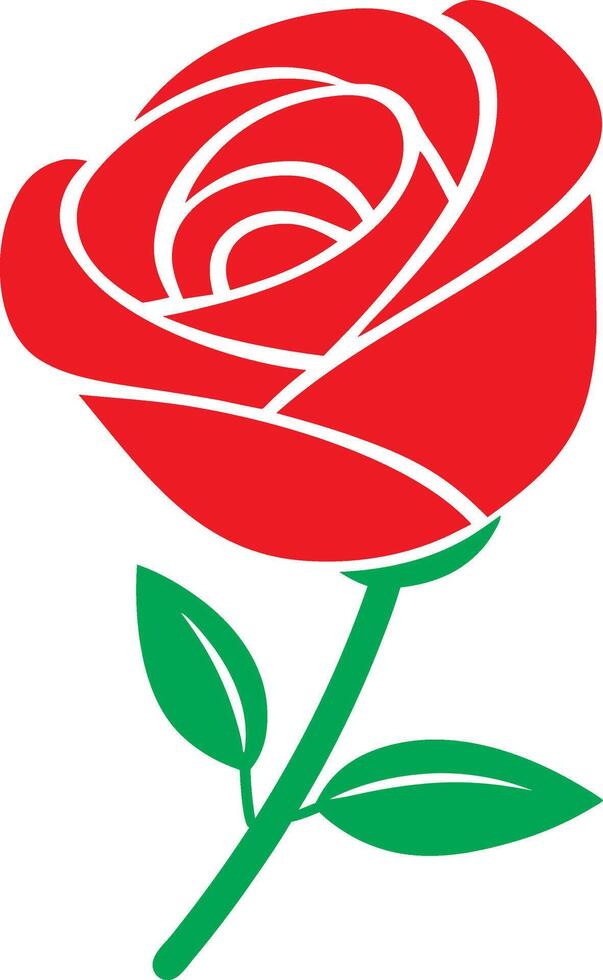 Simple Rose Flower Minimalist Logo rose flower , rose simple flower icon logo art illustration isolated on transparent background vector