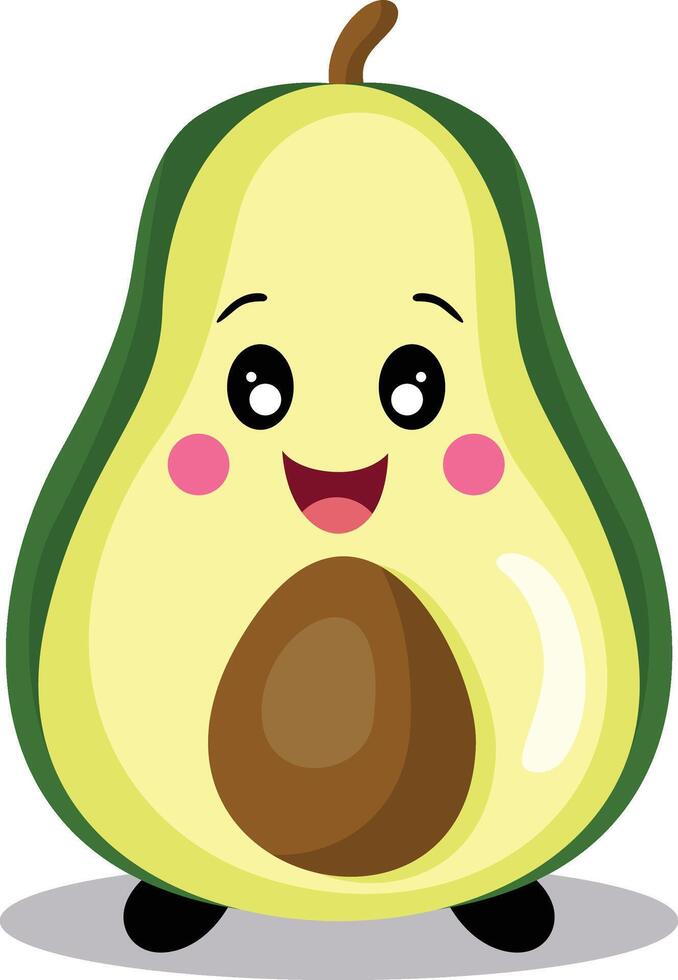 Funny happy avocato character mascot vector