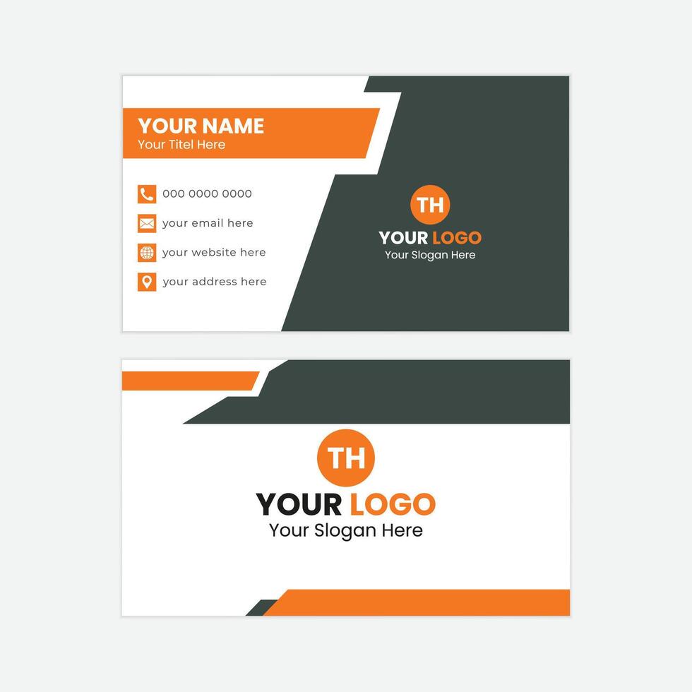 Modern Business Card Simple Layout Digital Business Card Professional Template Business Card design vector