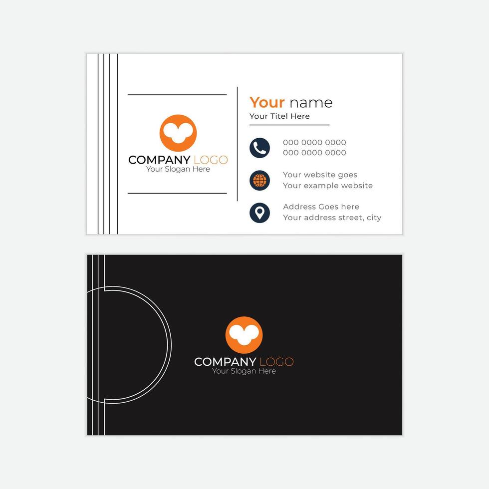 Simple Business Card Layout Individual Business Card design vector