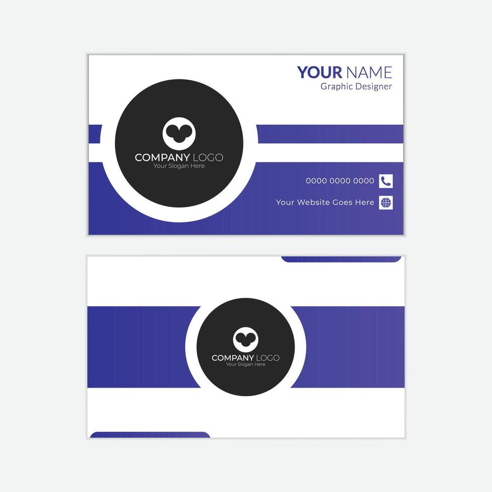 Simple Minimal Business Card Design Template Design visiting card, clean professional business card design, layout design vector