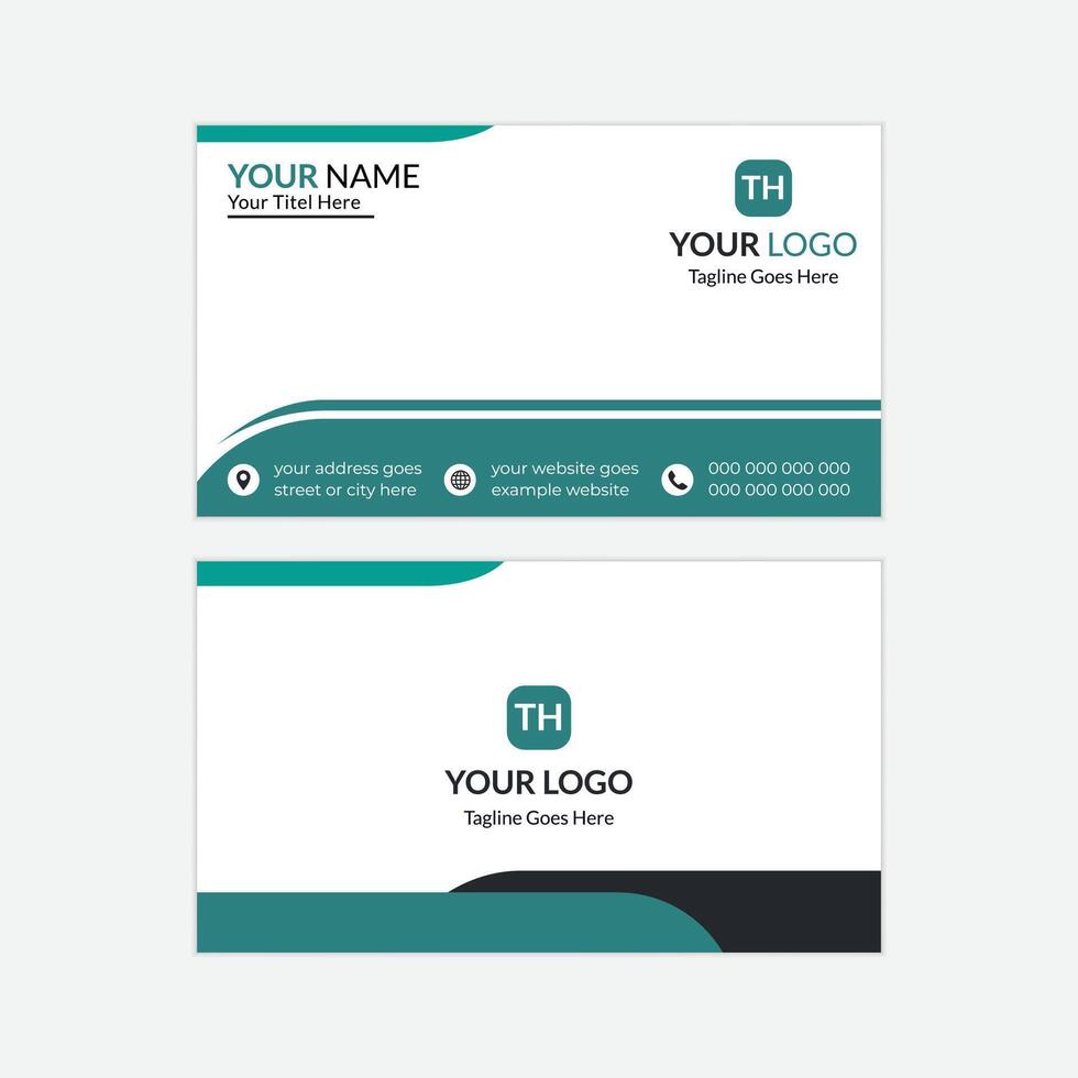 Cretive business card design . double sided business card design template creative business card emplate print ready layout vector