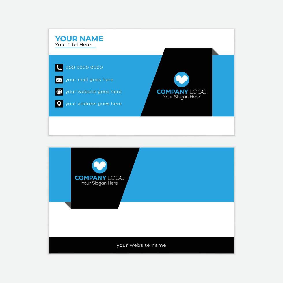 modern business card design double sided business card design template creative business card and name card,horizontal simple clean design vector