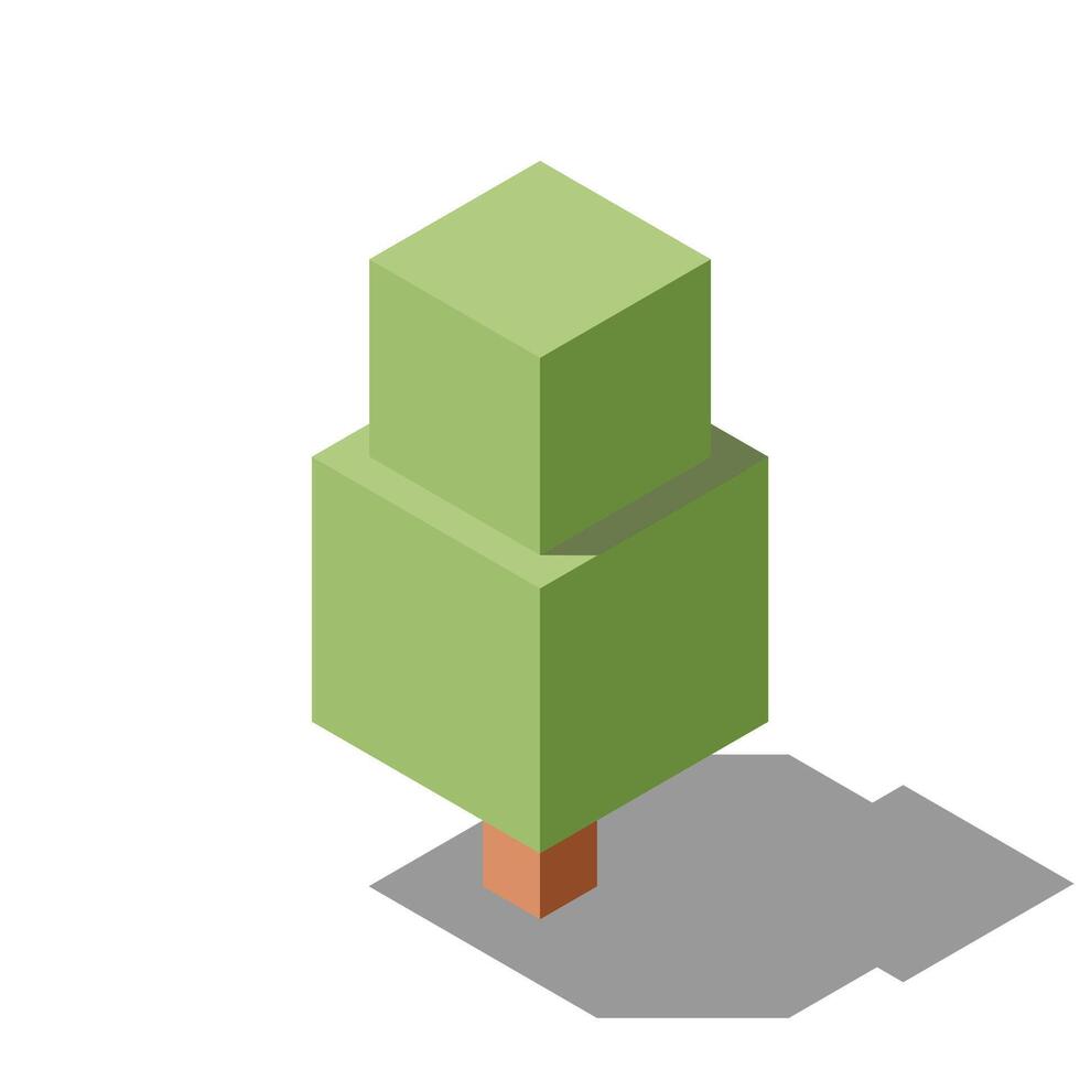 Isometric tree. Tree isometric elements. Isometric tree element for landscape design. Park element vector