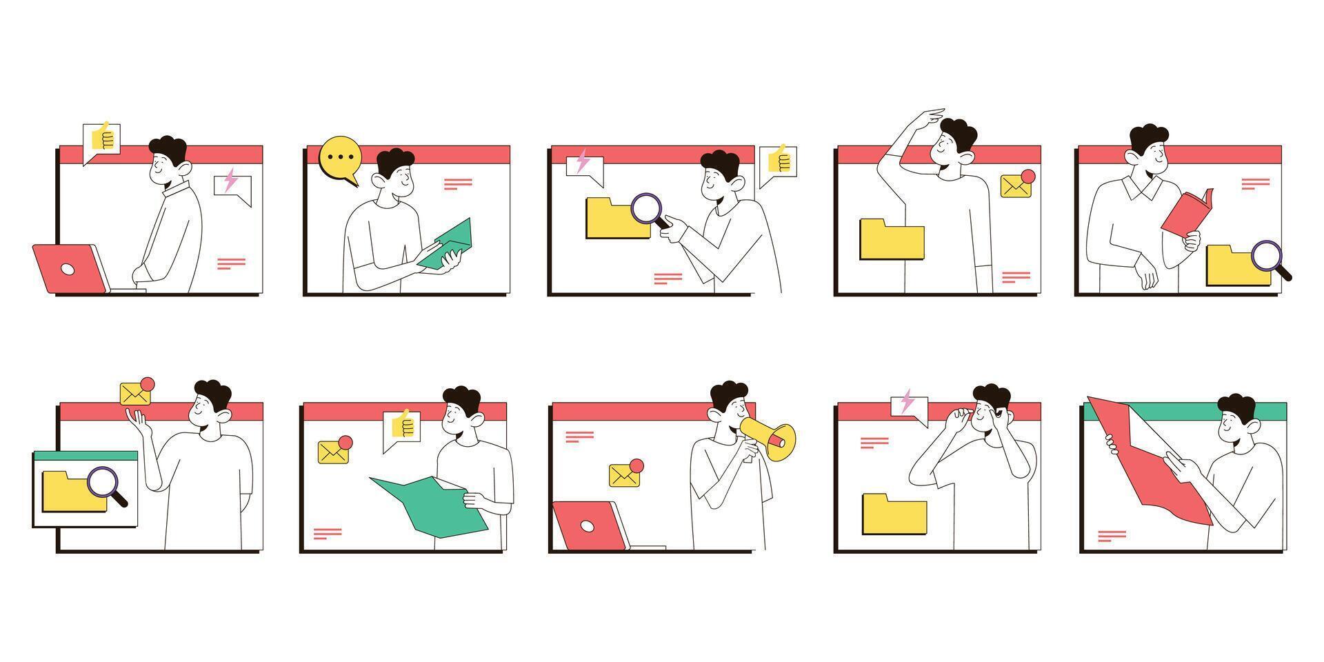 Distance Learning Illustration vector