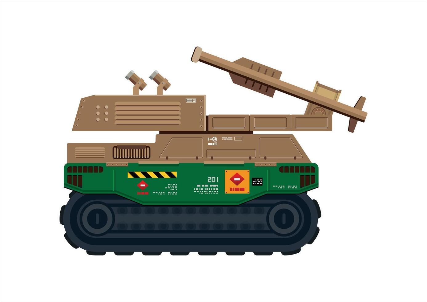 Missile vehicle military weapon rocket launcher illustration vector