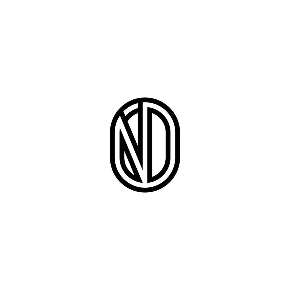 Modern ND or DN Monogram Logo for Professional Use vector
