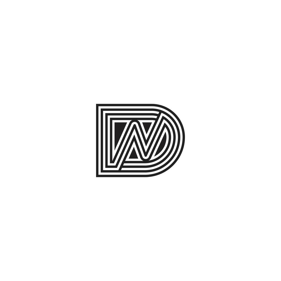 ND DN Letter Logo Design with a Minimalist Flair vector