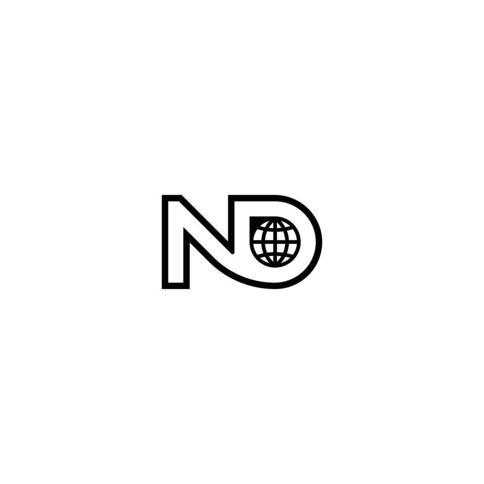 Initial ND Letter Logo Design Template vector