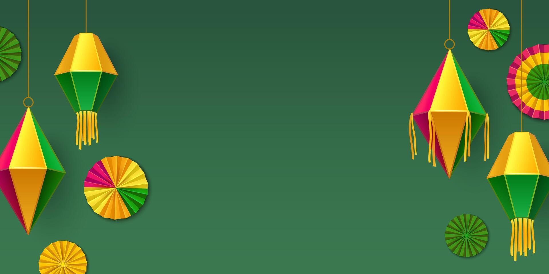 Realistic festa junina background vector