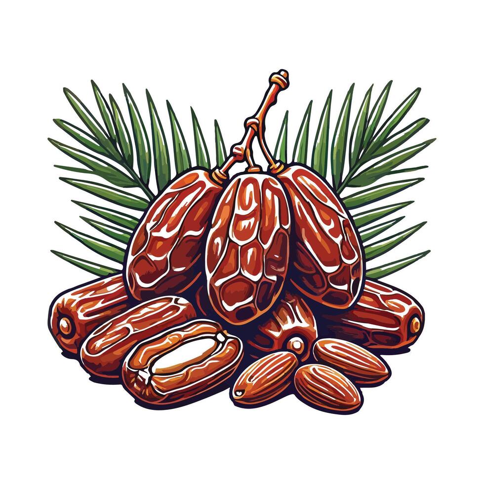 Sweet and Savory Dates vector