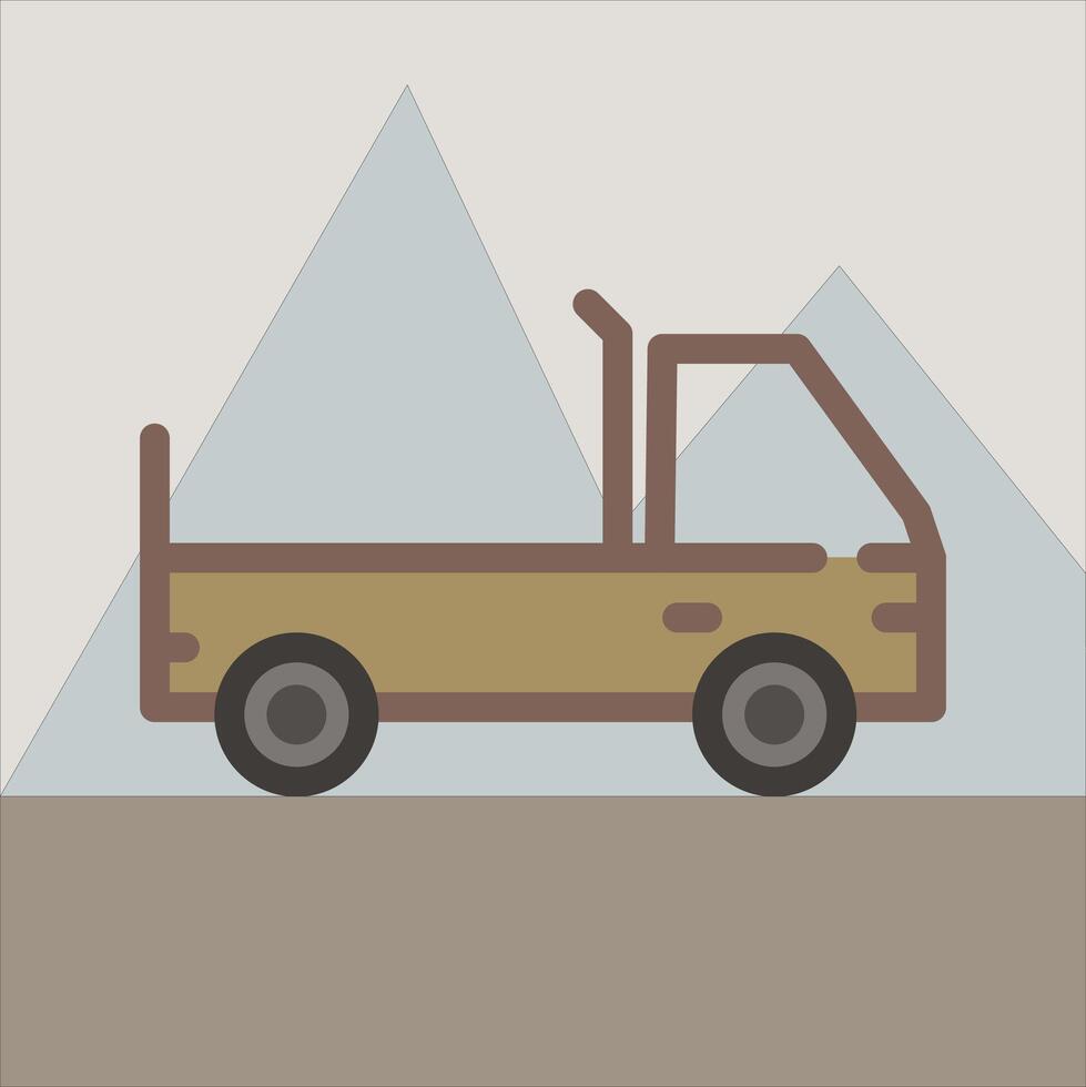 Design Illustration graphic of pickup icon with flat desaturated style. Suitable for UI, mobile design, web design, etc vector