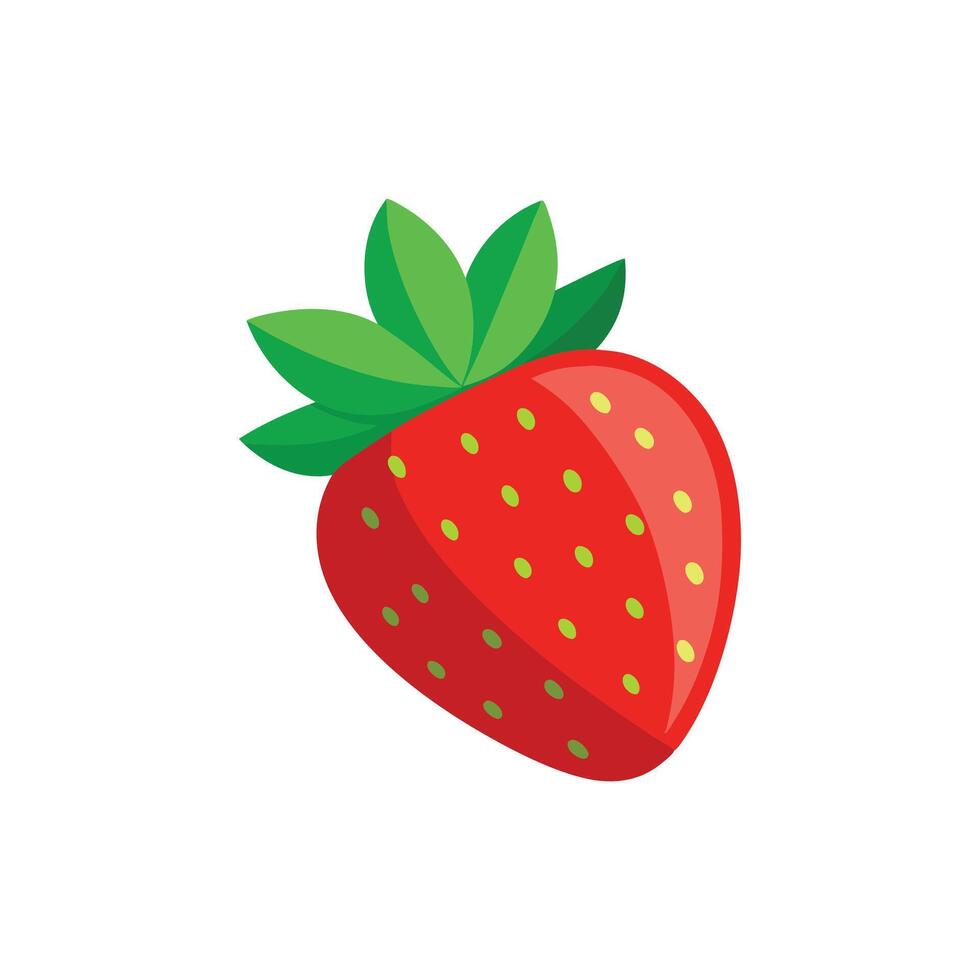 Bright and Juicy Strawberry Illustration. vector
