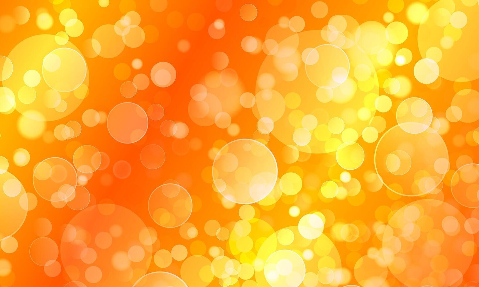 Circles bokeh orange gold and light shades. Beautiful color transitions and spots, a blurry purple sunset backdrop. vector