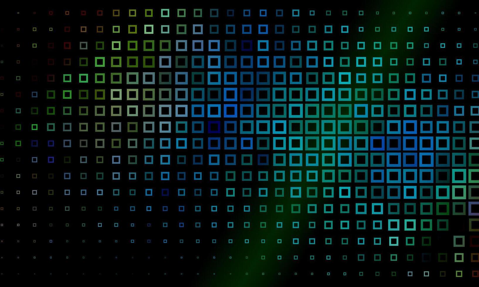 Abstract spectrum colorful bottom squares mosaic dark background. pixel dark technology. vector