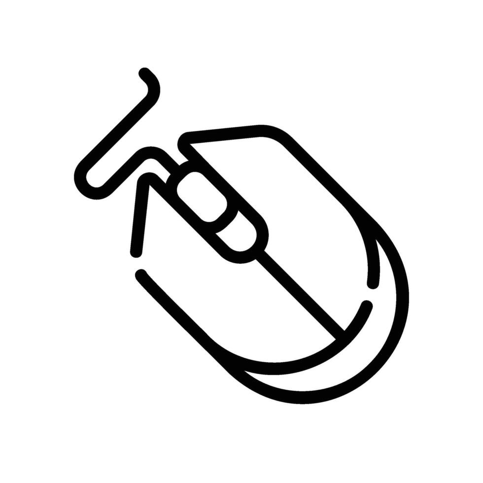 mouse Line Icon White Background vector