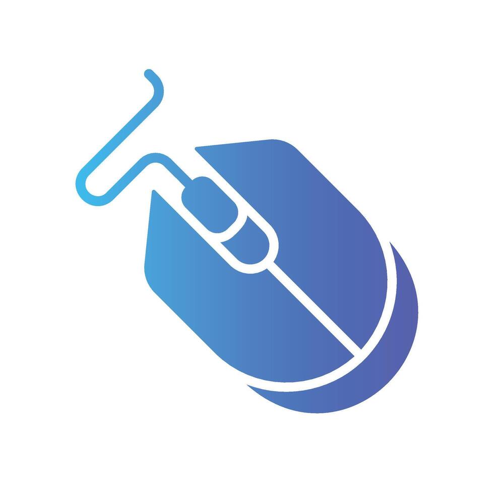 mouse Flat Gradient Icon White Background vector