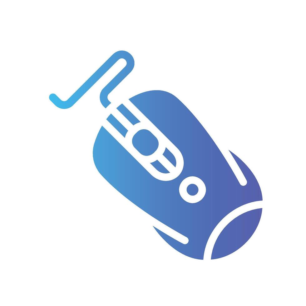 wireless mouse Flat Gradient Icon White Background vector