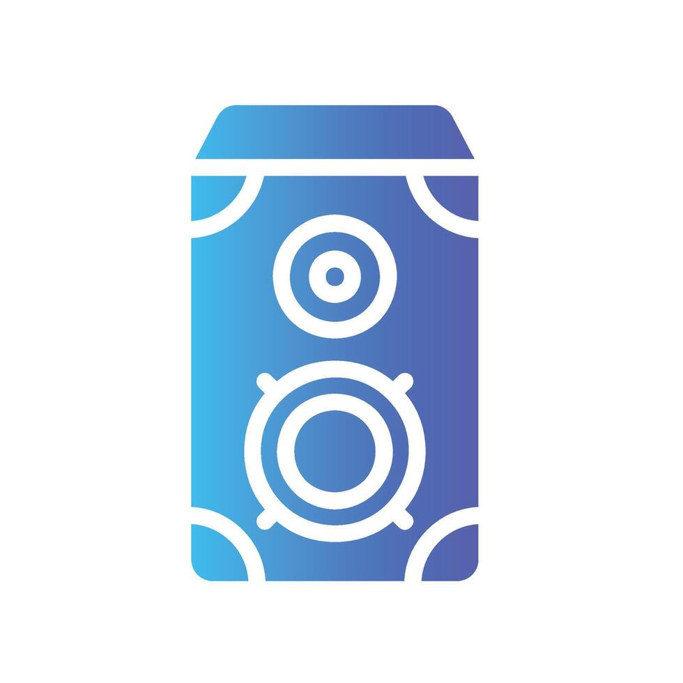 speaker Flat Gradient Icon White Background vector