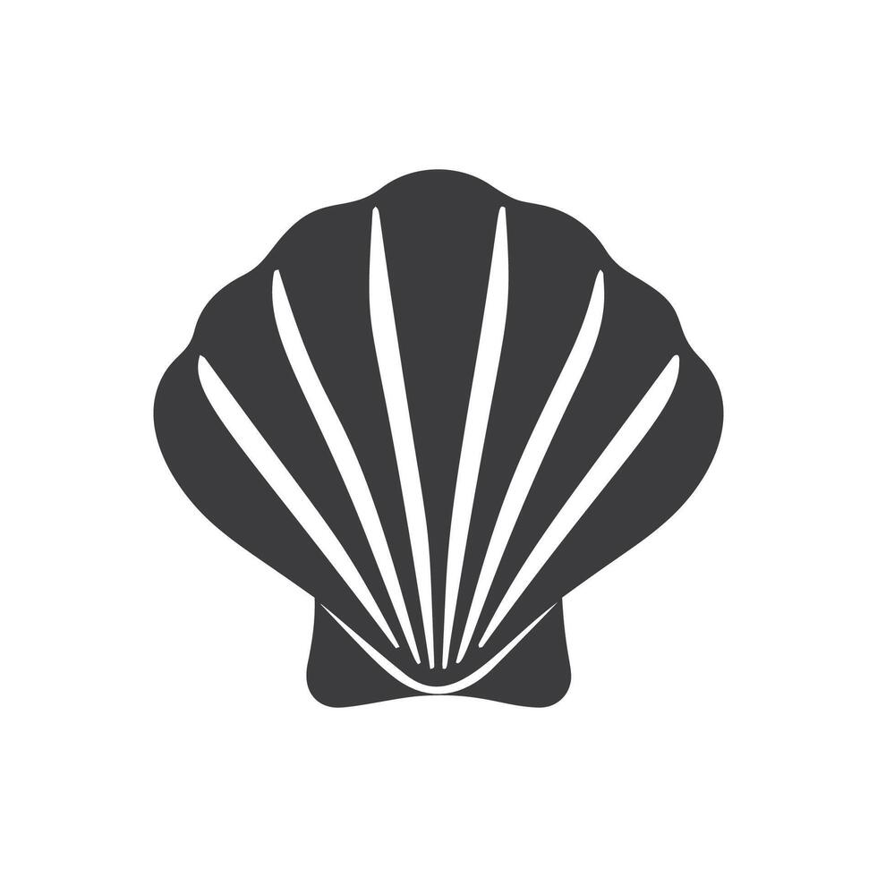 Modern silhouette illustration of a seashell vector