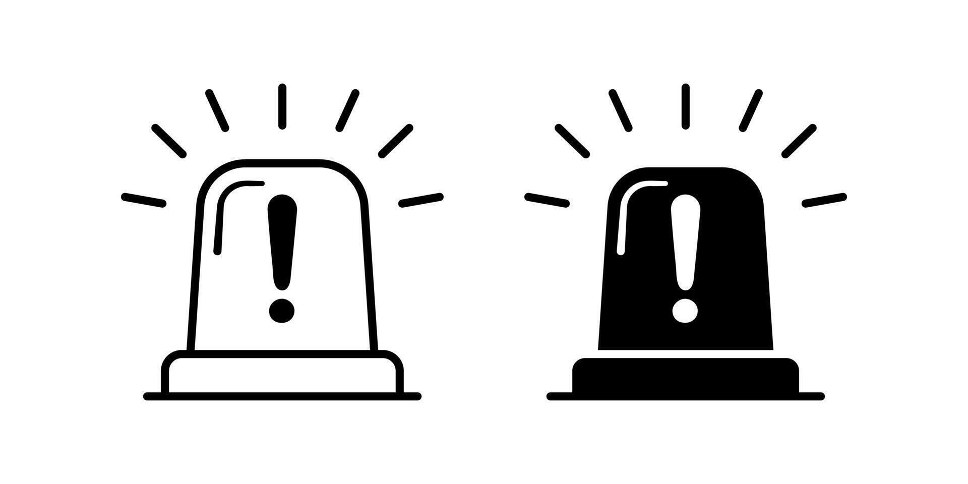 Alarm Siren icon set. for mobile concept and web design. illustration vector
