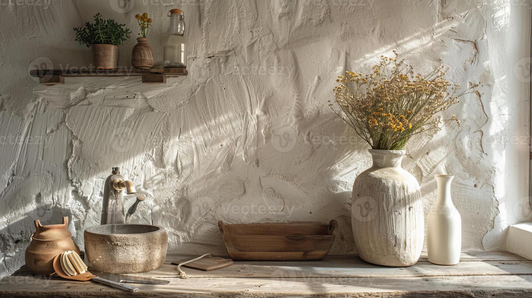 Rustic interior flowers photo