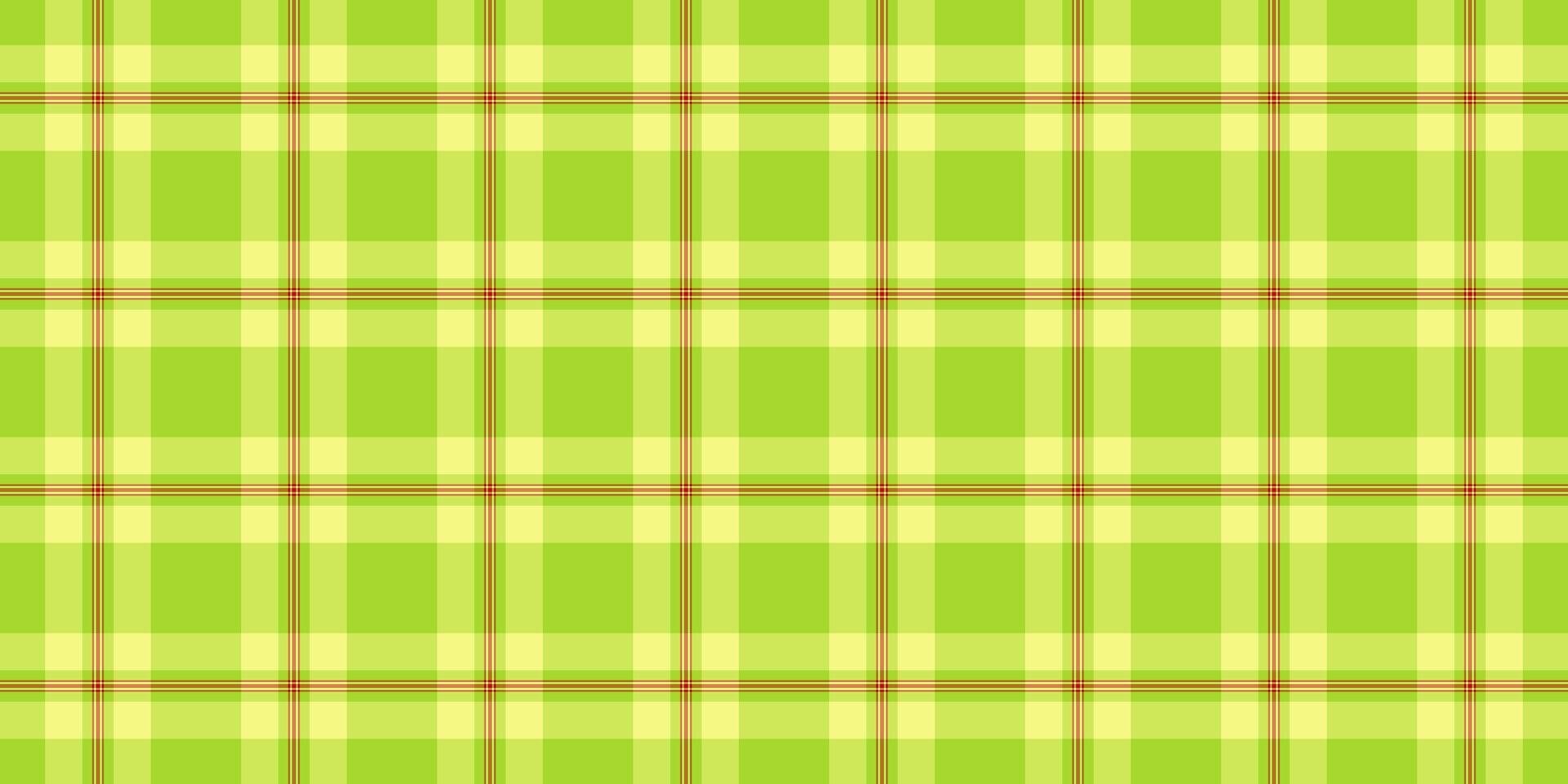 Vibrant lime green and pale yellow plaid pattern. Perfect for textile design, website backgrounds, or spring-themed projects. Clean, crisp lines create a fresh, modern aesthetic. vector