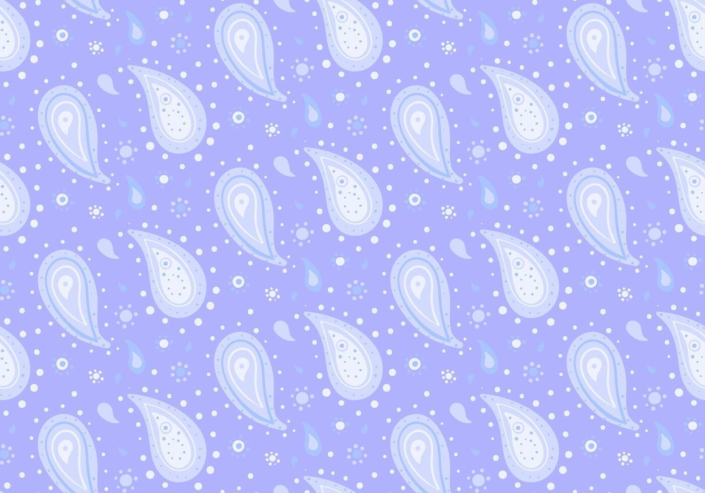 Charming pastel purple paisley pattern. Perfect for textile design, wrapping paper, or website backgrounds. Features delicate teardrop shapes and dots for a soft, elegant aesthetic. vector