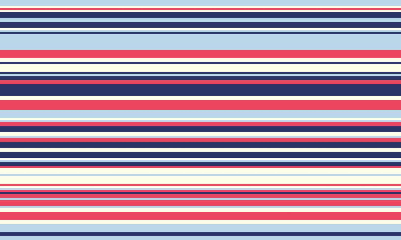 Vibrant horizontal stripes in red, blue, and cream create a cheerful, versatile pattern. Perfect for textiles, website backgrounds, or any design needing a fresh, modern feel. vector