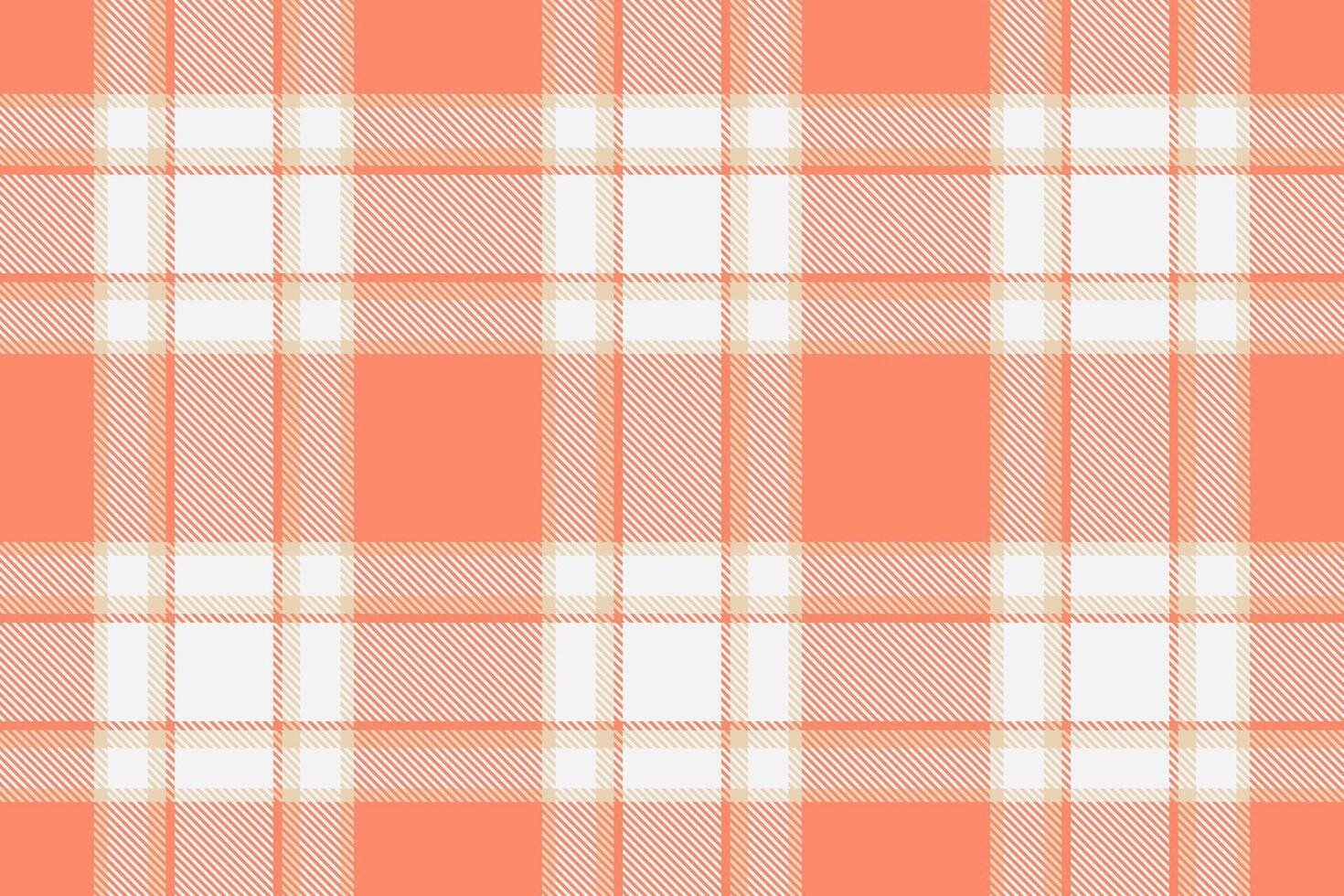 Seamless coral and cream plaid pattern. Perfect for textile design, fabric prints, scrapbooking, web backgrounds, and more. A cheerful and versatile design, ideal for spring or summer projects. vector