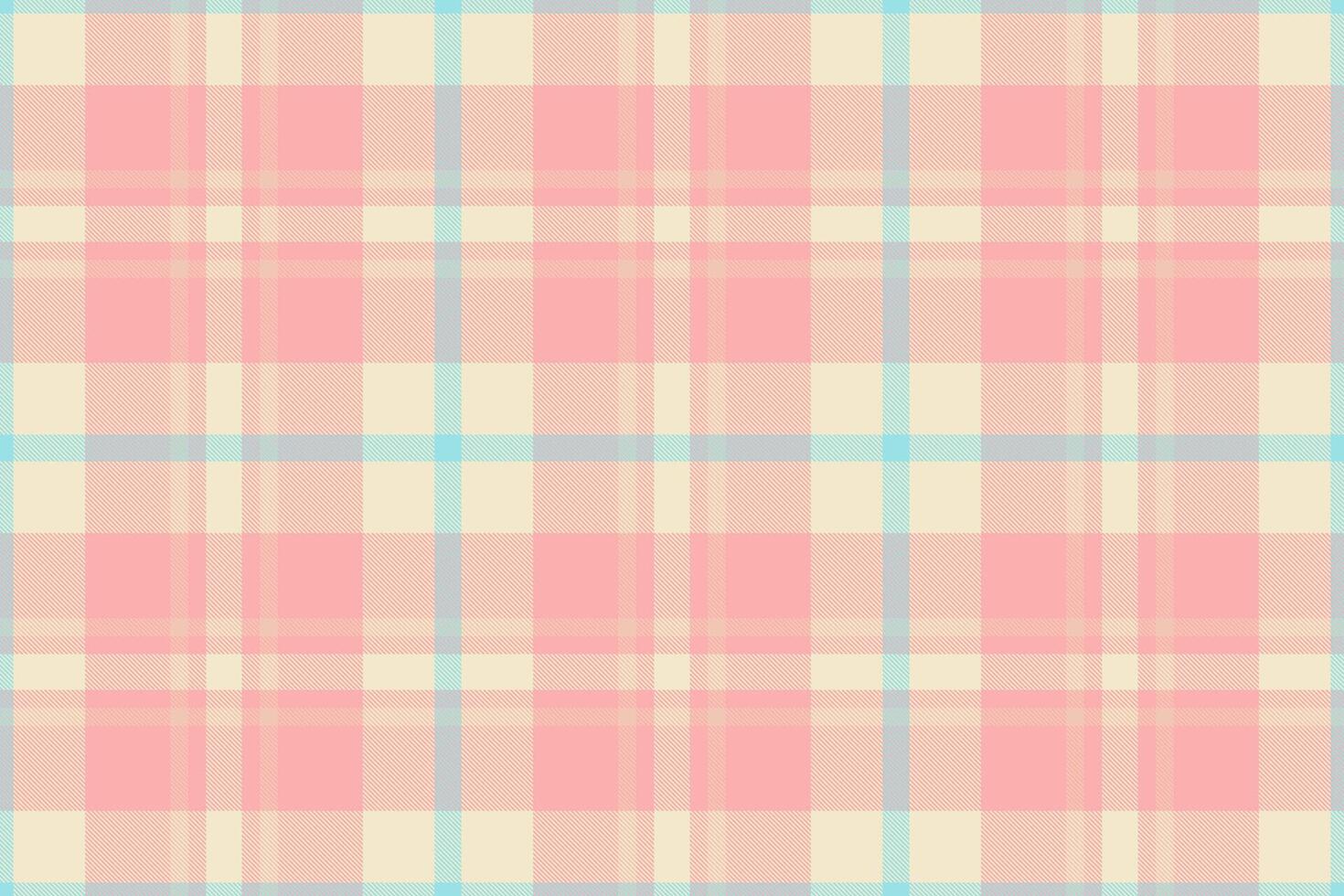 Delightful pastel pink and cream plaid pattern. Perfect for textile design, fashion, scrapbooking, or website backgrounds. Soft, delicate texture ideal for feminine or baby-related projects. vector