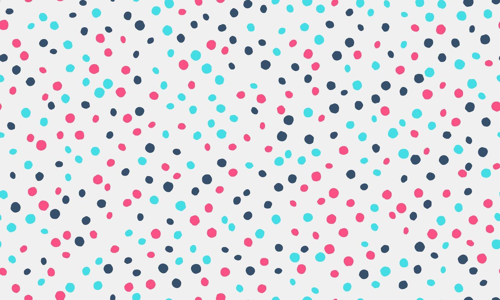 Vibrant confetti pattern featuring teal, pink, and dark blue dots on a light gray background. Perfect for websites, branding, packaging, and textile design. Creates a cheerful, playful mood. vector