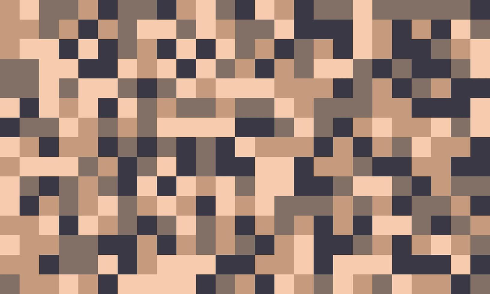 Abstract pixel art background. Neutral earth tones create a calming, modern aesthetic perfect for websites, presentations, or textile designs. vector
