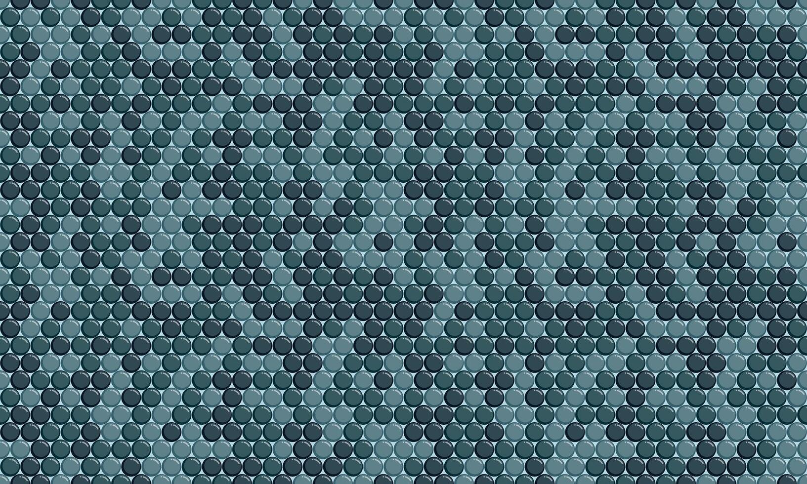 Abstract seamless pattern of overlapping teal circles, creating a textured, geometric design. Ideal for website backgrounds, textile prints, or modern branding. Versatile and visually appealing. vector