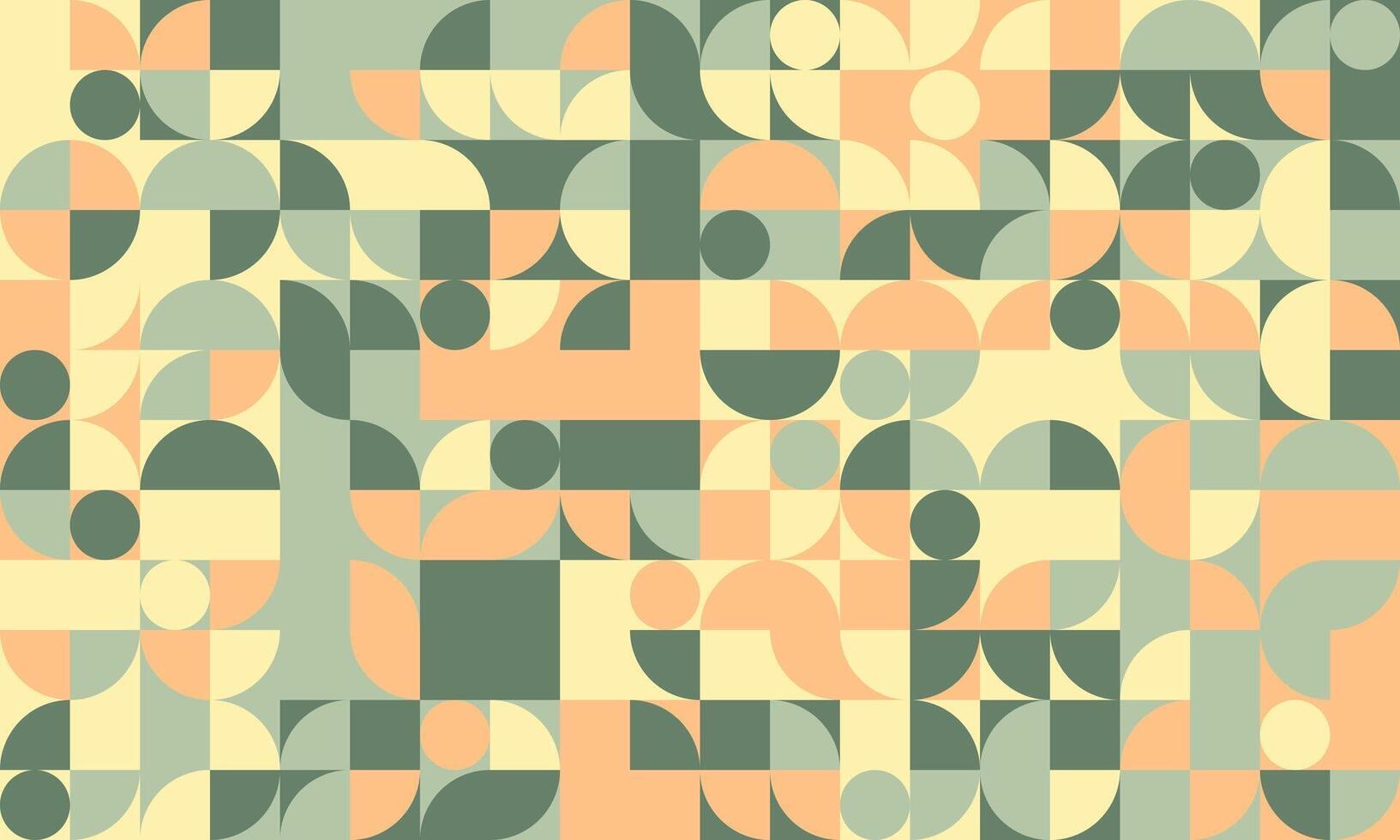 Stylish geometric abstract background featuring pastel greens, oranges, and yellows. Perfect for website banners, social media posts, or modern design projects. vector