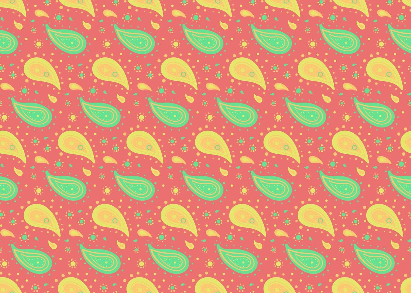 Vibrant paisley pattern in pastel hues. Perfect for textile design, wallpaper, or website backgrounds. Repeatable design with playful, summery feel. vector