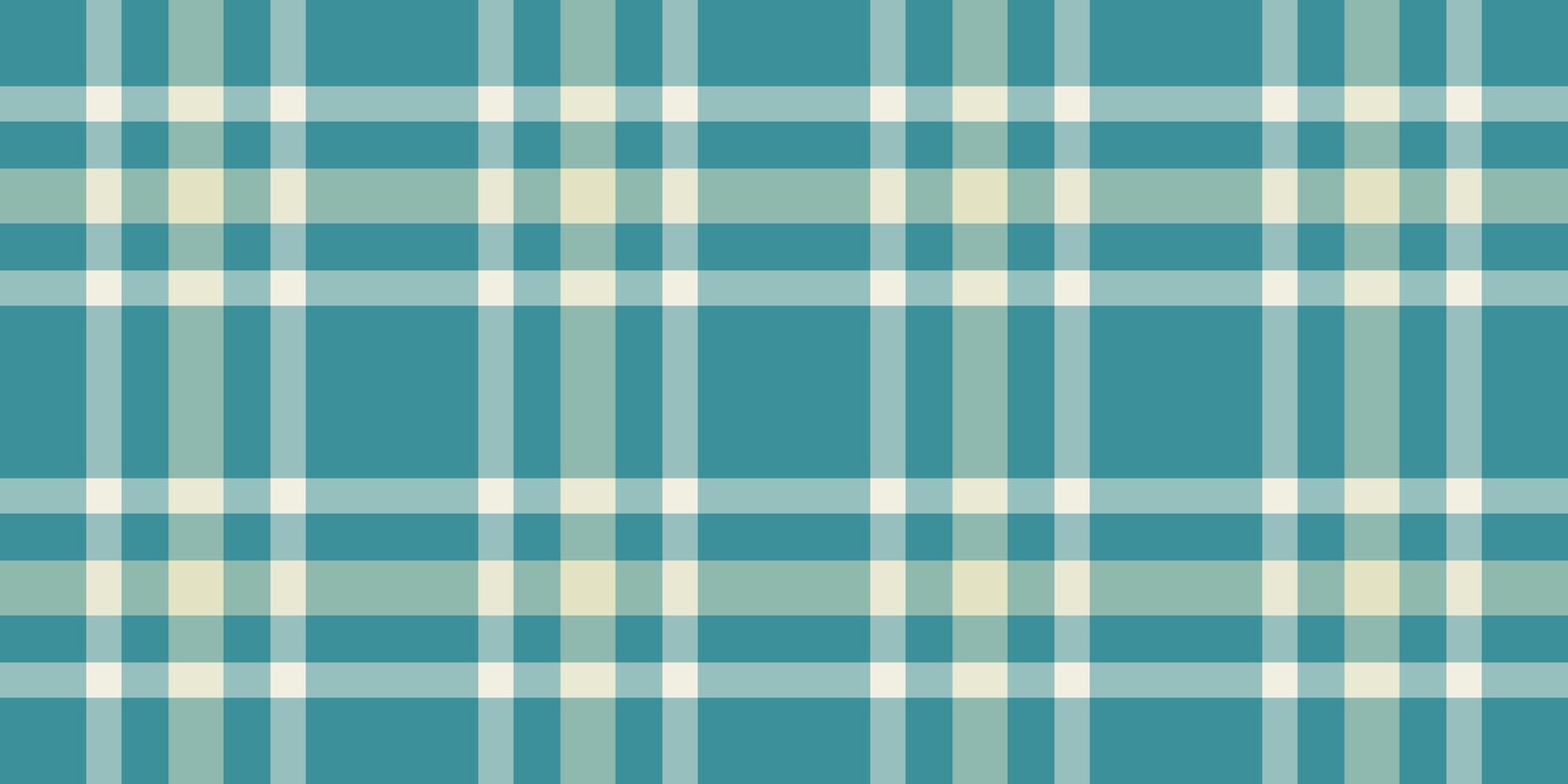 Seamless teal and cream plaid pattern. Perfect for textile design, website backgrounds, packaging, and more. vector