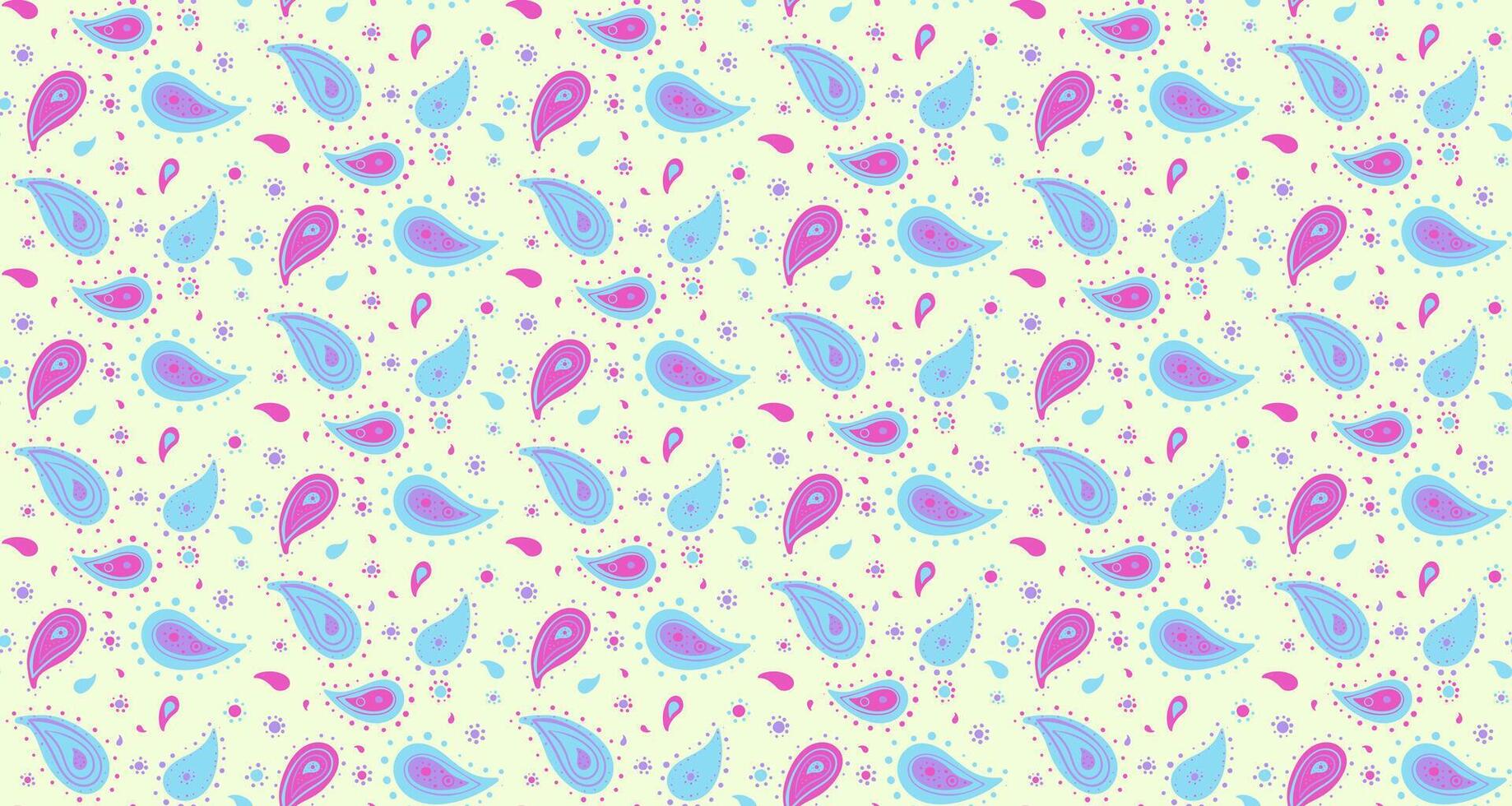 Delightful pastel paisley pattern. Perfect for textile design, fashion, wrapping paper, or website backgrounds. Light, airy, and cheerful design. Ideal for spring summer projects. vector