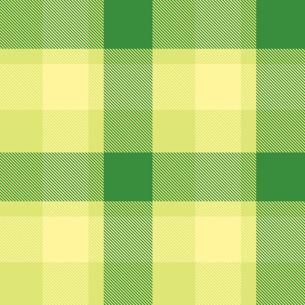 Fresh, vibrant green and yellow plaid pattern. Perfect for textile design, website backgrounds, or packaging. Clean, modern aesthetic with a subtle texture. Ideal for spring or summer projects. vector