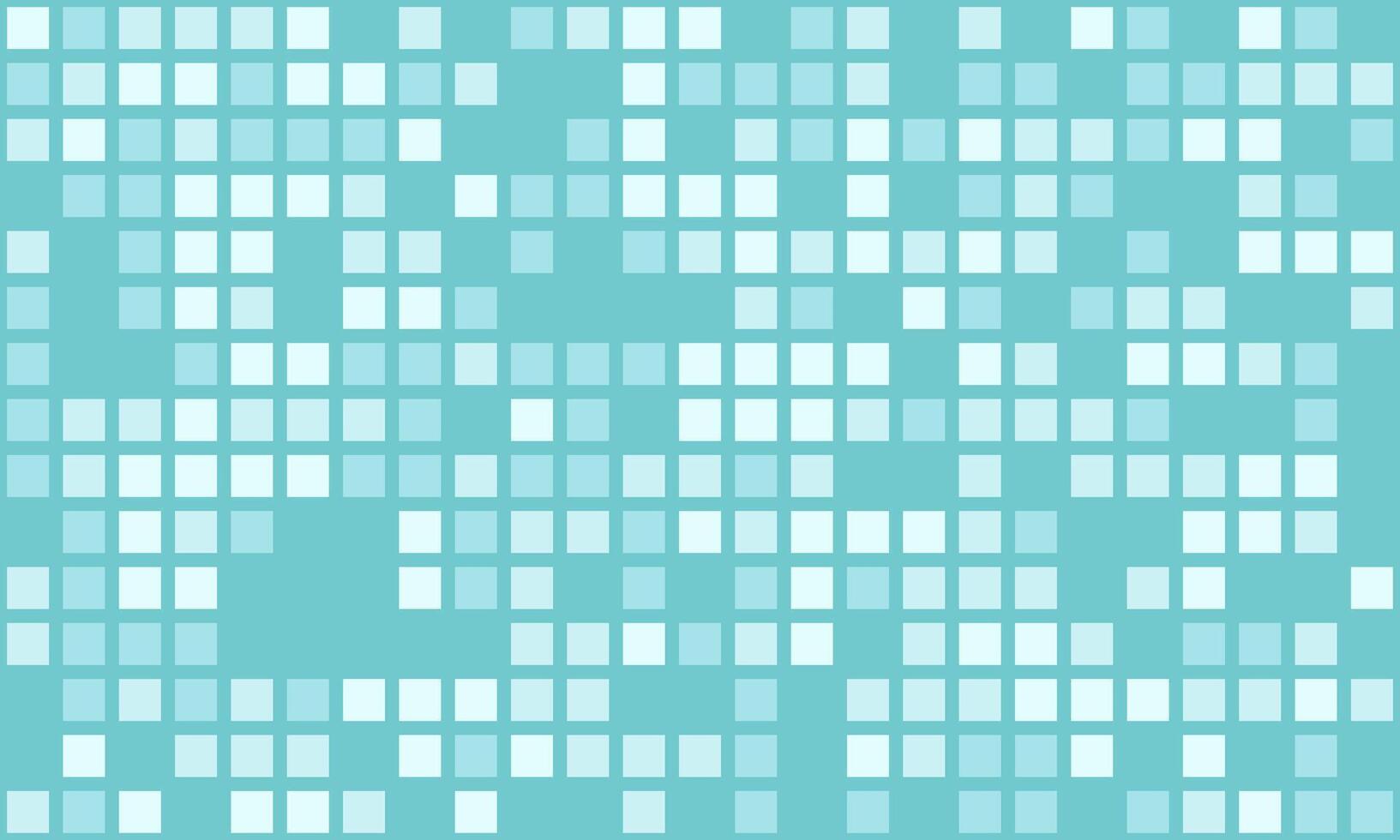 Abstract teal and white square mosaic pattern. Perfect for website backgrounds, presentations, or modern design projects. Clean, minimalist style, offers versatility and visual appeal. vector