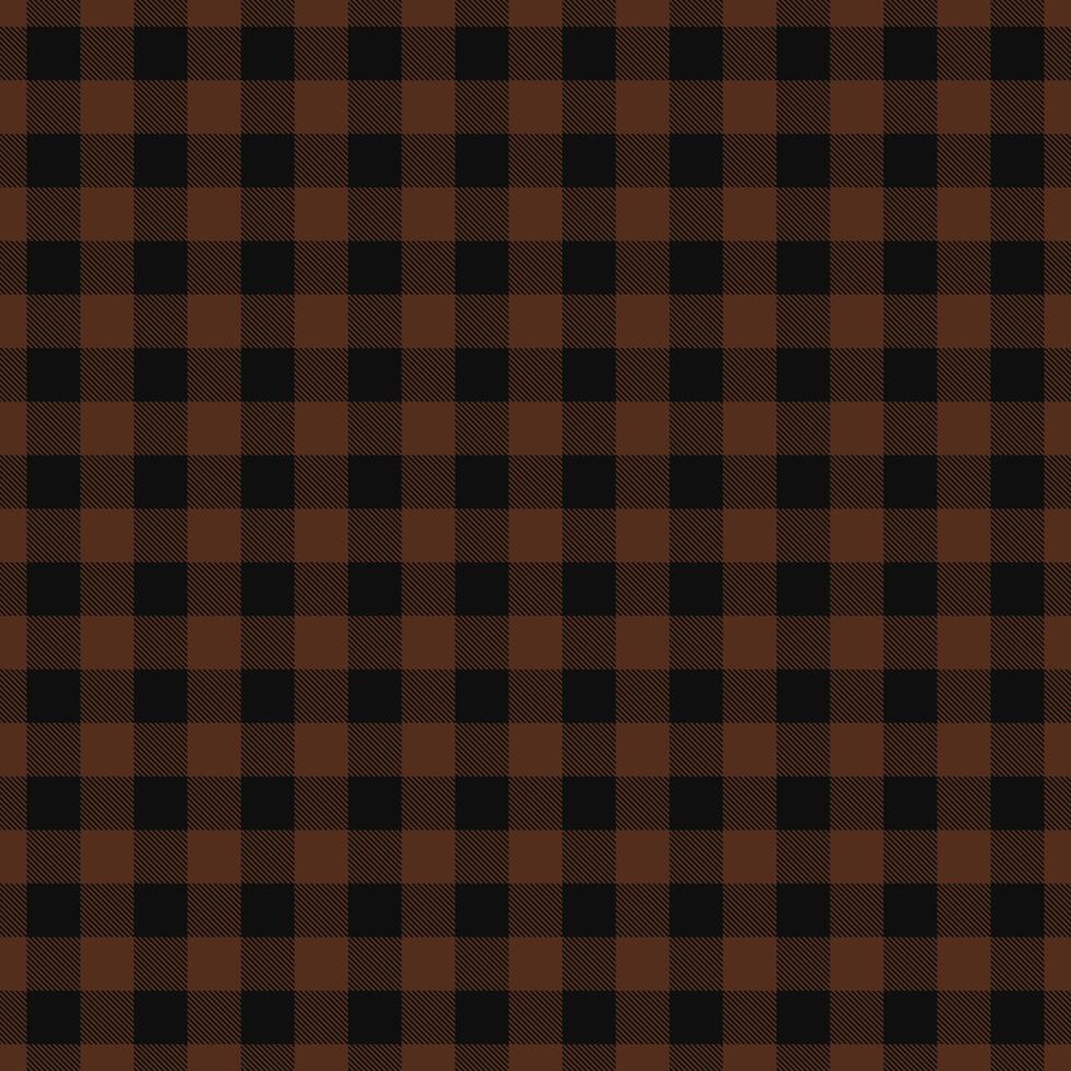 Stylish brown and black buffalo plaid pattern. Perfect for autumnal designs, rustic backgrounds, fabric prints, or website textures. Clean, seamless repeat. Ideal for fall projects. vector